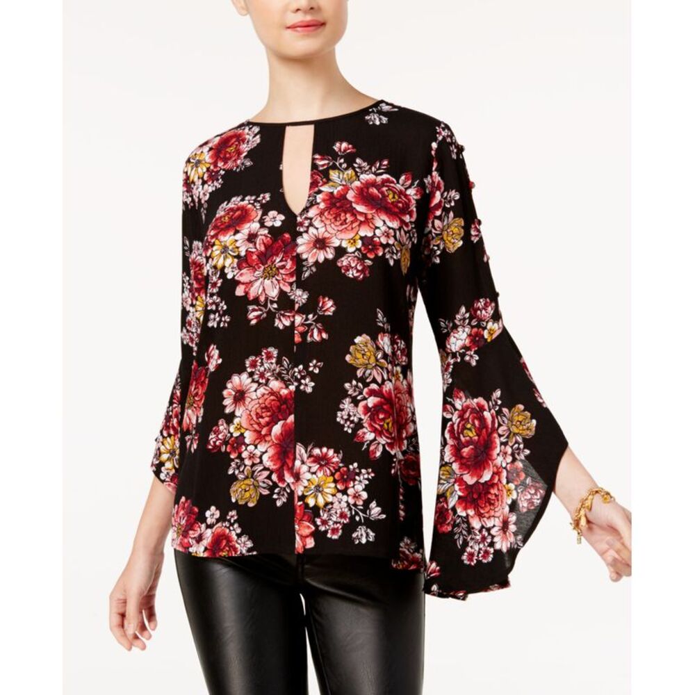 Gypsies Moondust Juniors Gigi Printed Keyhole Top